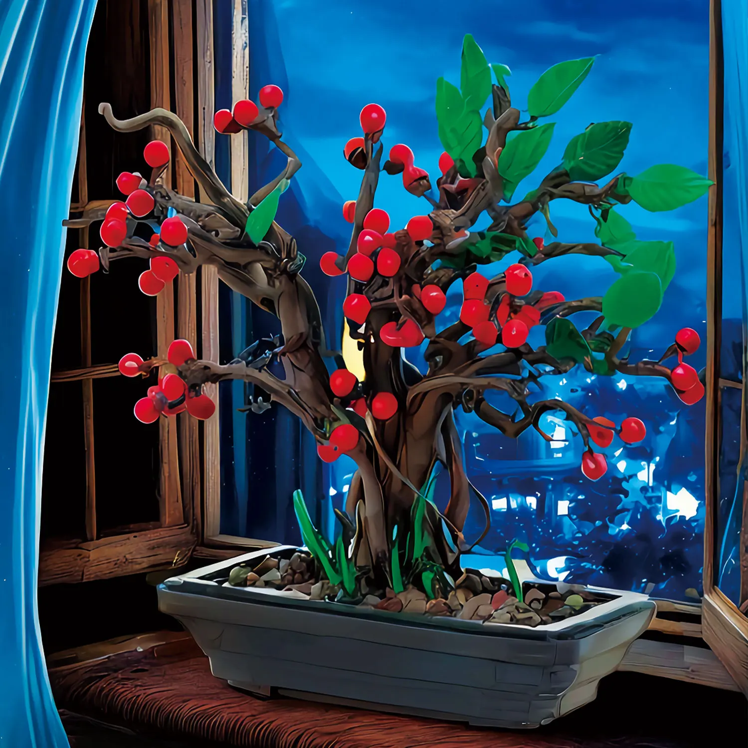 Bloques de construcción Hypericum en maceta bonsái floral para niños - imagen 4