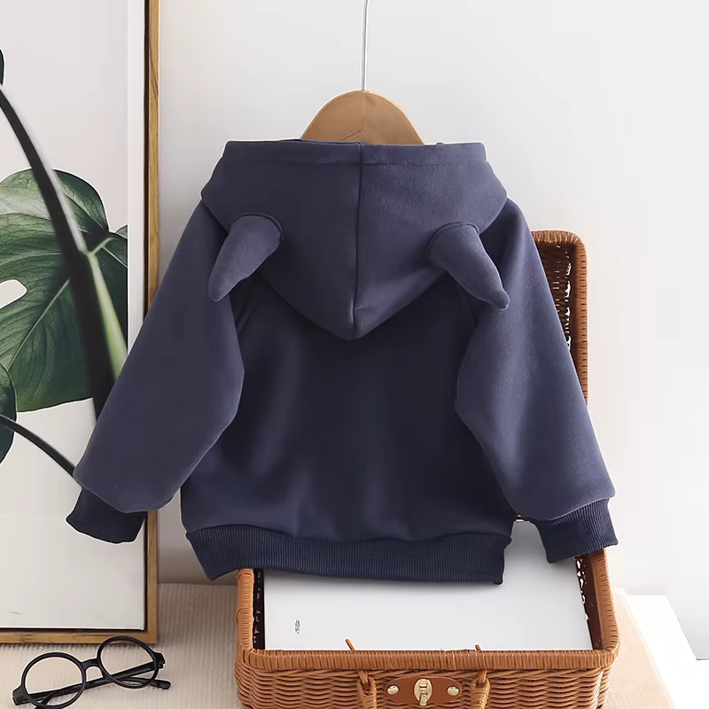 Sudadera con capucha acolchada de felpa para niños en otoño - imagen 5