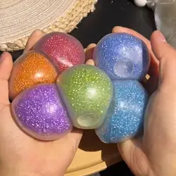 Pelota antiestrés transparente TPR de rebote lento para niños