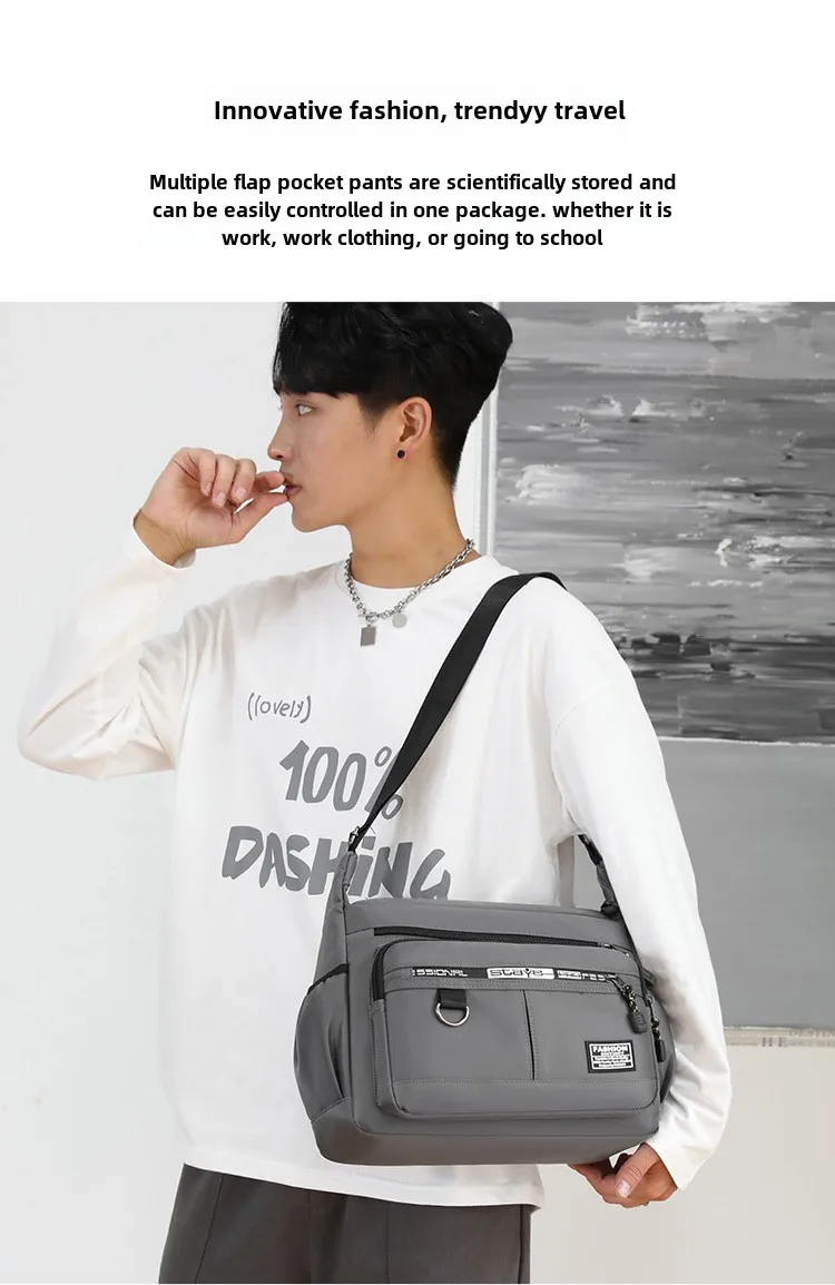 Bolso de hombro Oxford en uso casual