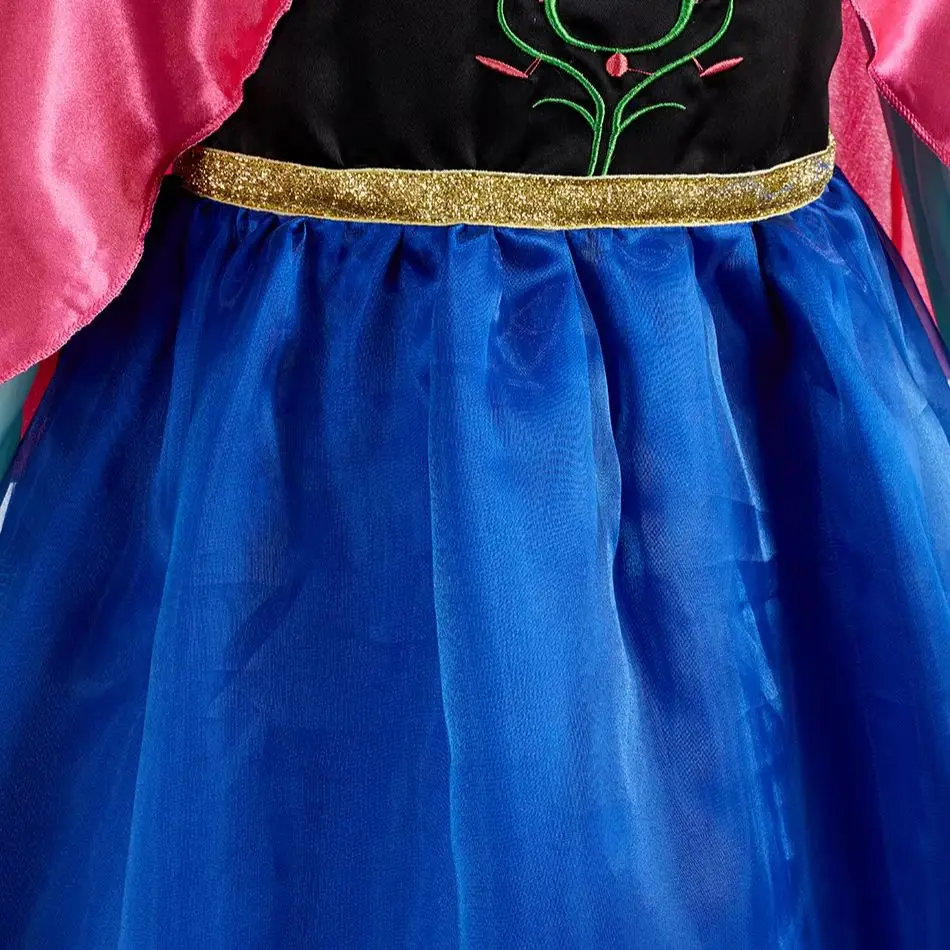 Disfraz de princesa niña con capa y peluca trenzada para fiestas - imagen 3