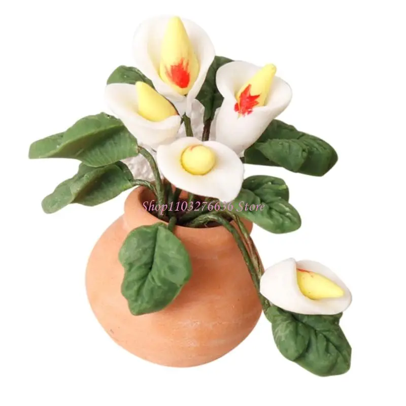 Accesorios para casita de muñecas: planta artificial de cala - imagen 4