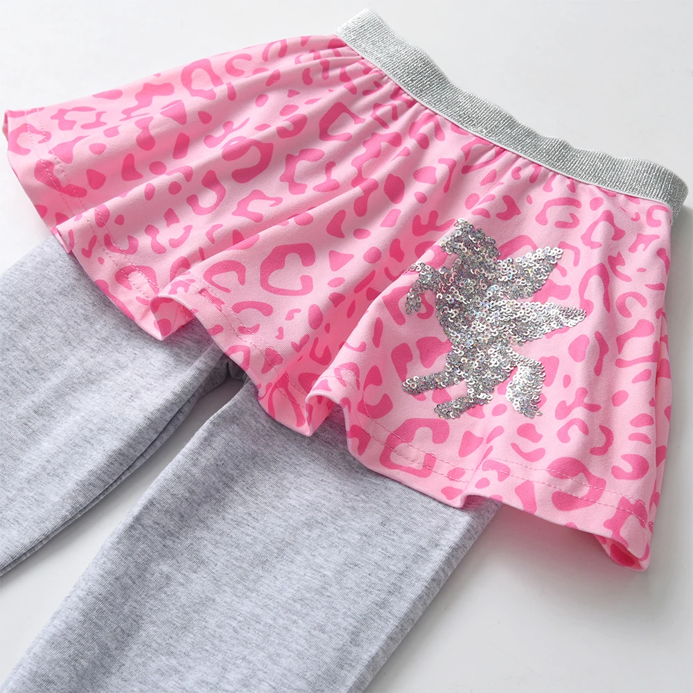 DXTON Mallas de unicornio con falda y lentejuelas para niña - imagen 5