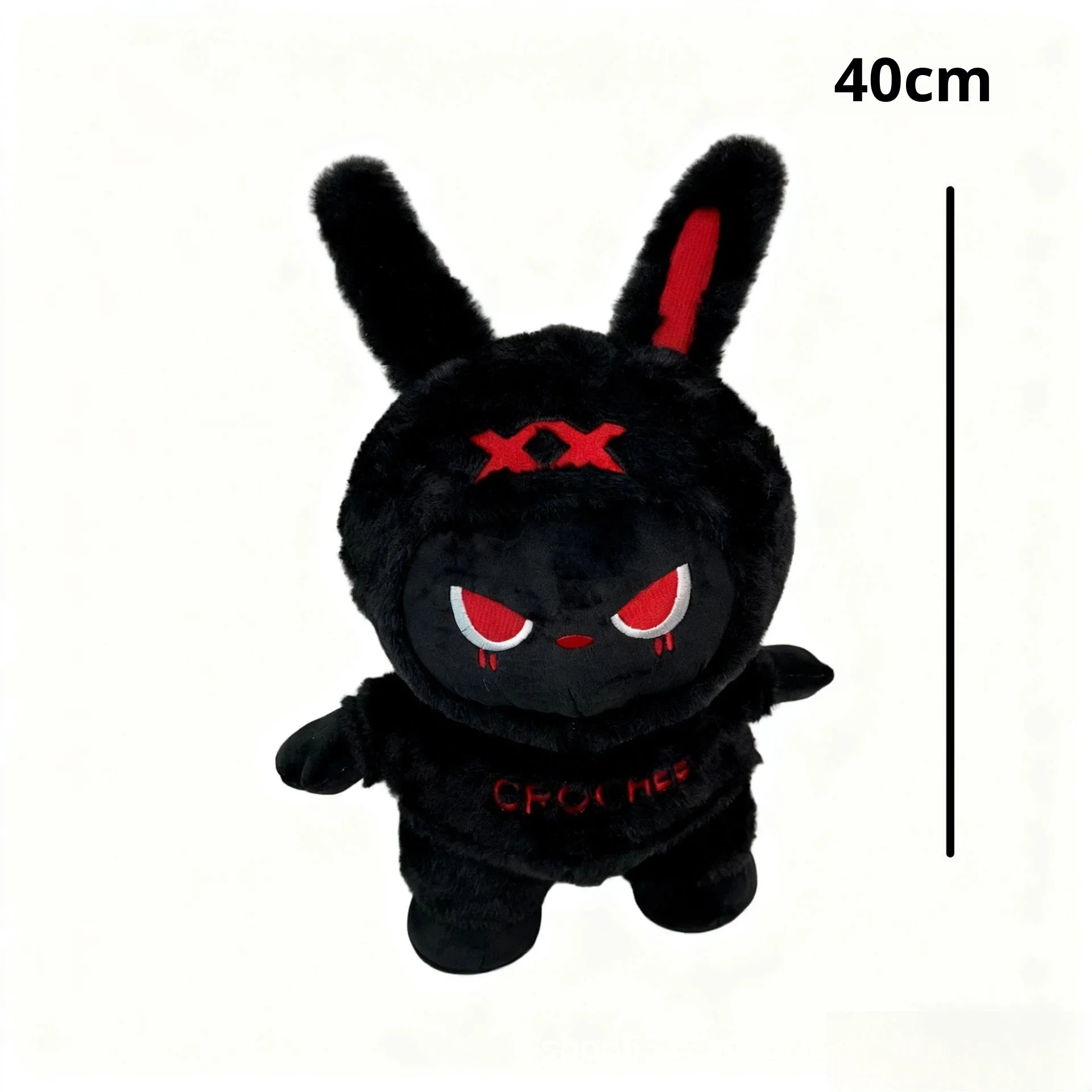 Conejito de peluche gótico estilo Kawaii