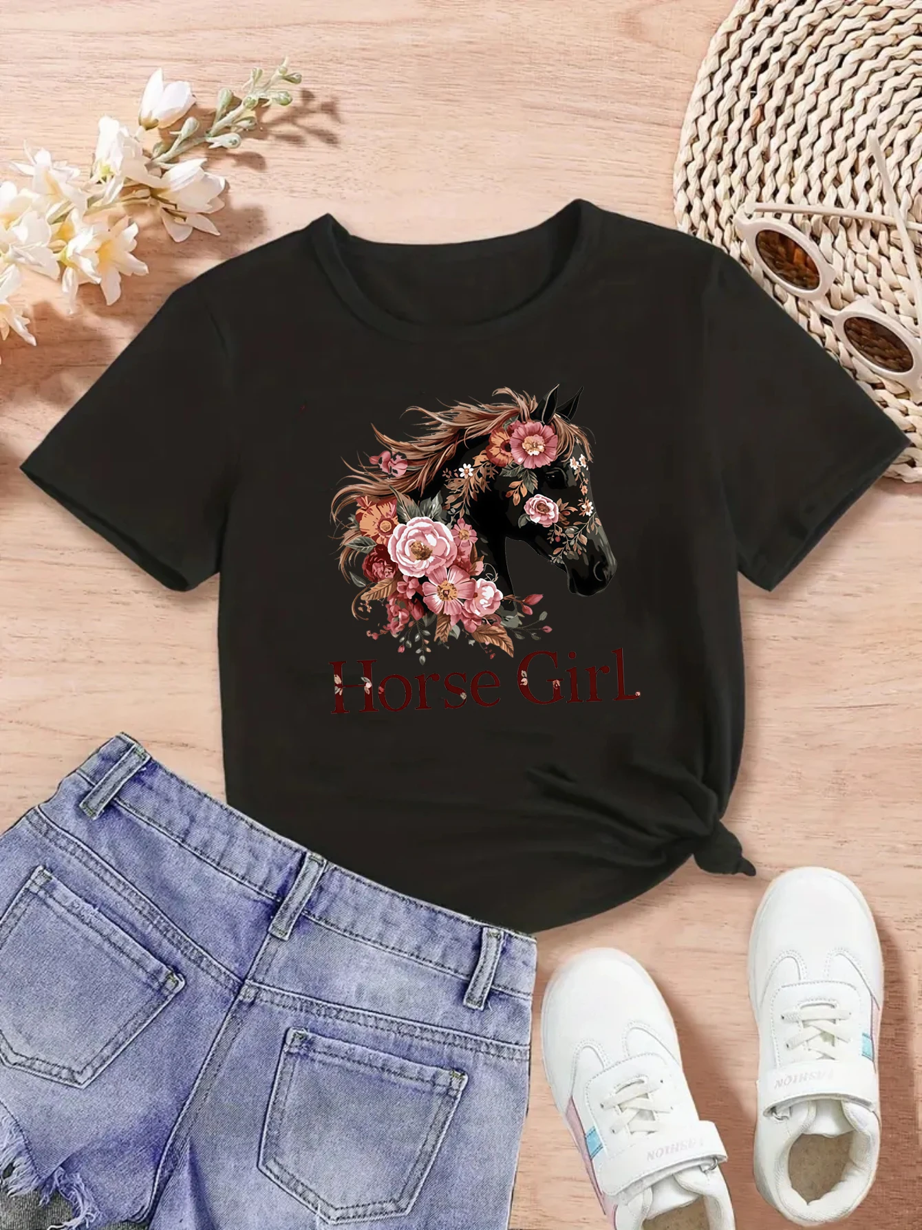 Camiseta de niña de verano con estampado gráfico tierno - imagen 3
