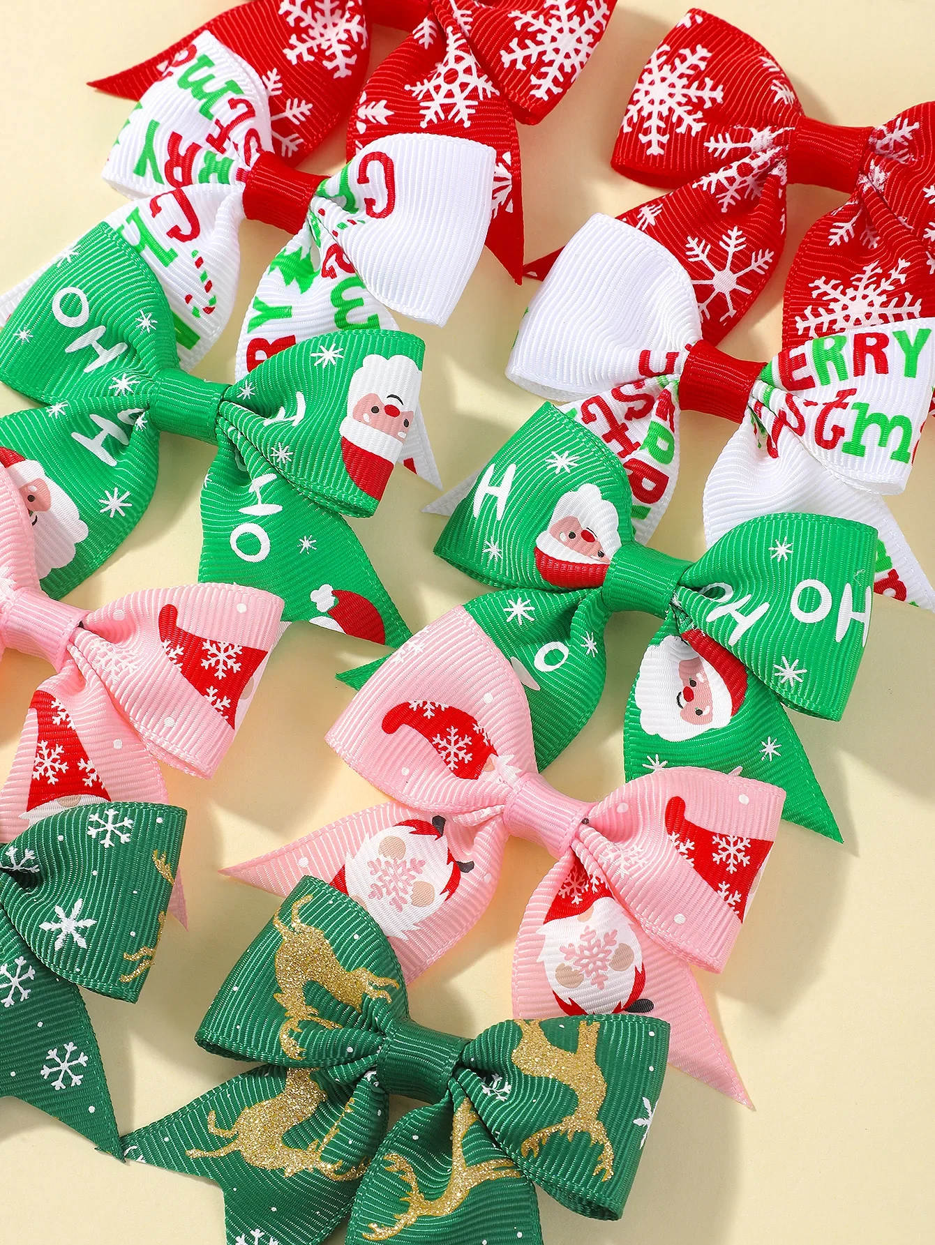 Lazos navideños para niña