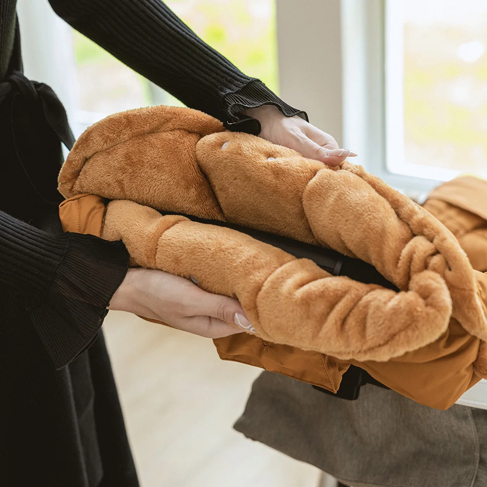 Manoplas impermeables táctiles para cochecito de invierno