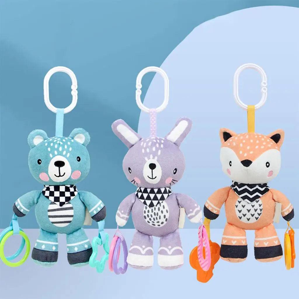 Sonajero peluche colgante para cochecito, silla de paseo - imagen 5