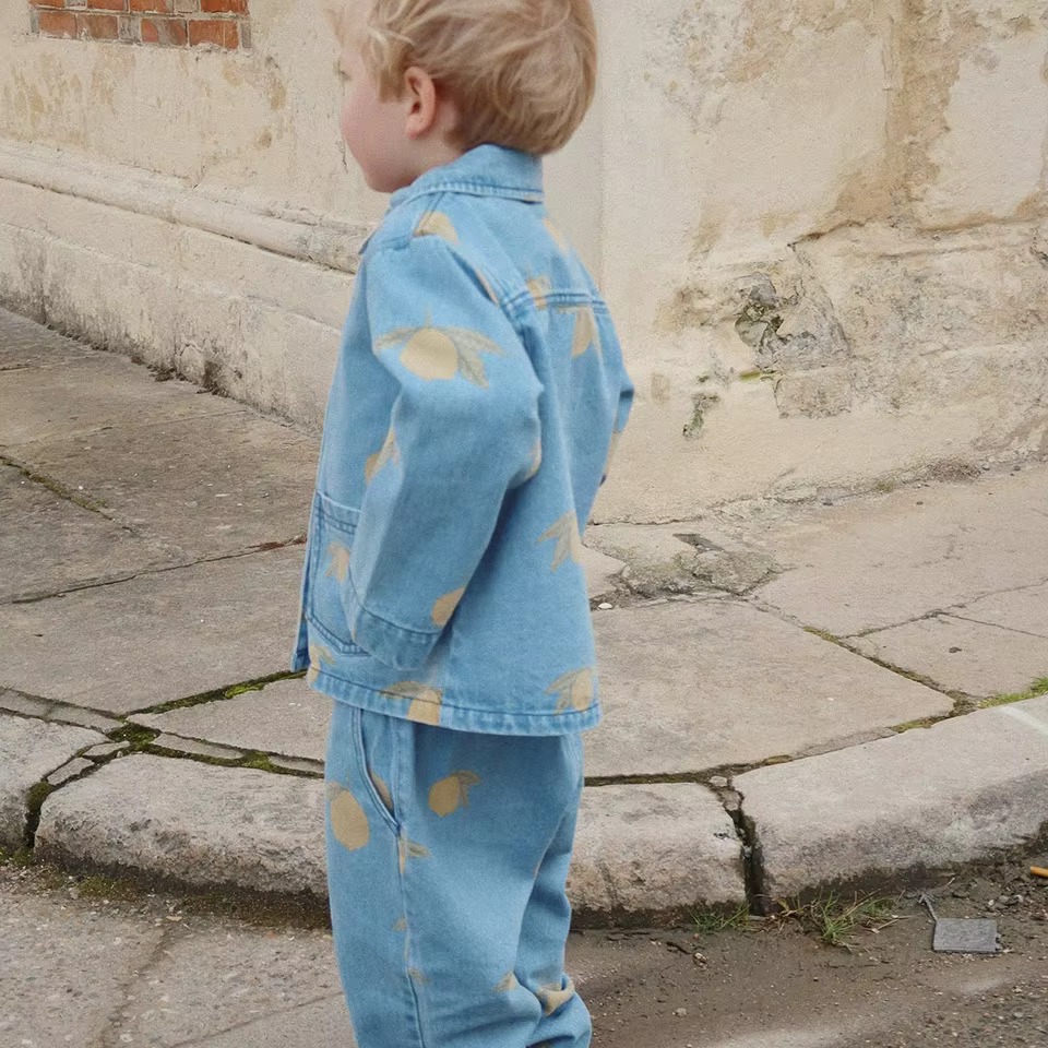 KS chaqueta de bebé con estampado limón, estilo retro - imagen 4