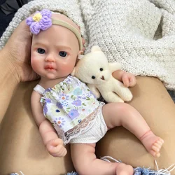 Muñeca reborn de silicona Tina, cuerpo lavable, suave para niña