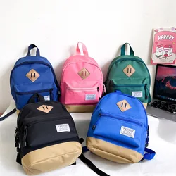 Mochila escolar de lona ligera retro para niña, gran capacidad