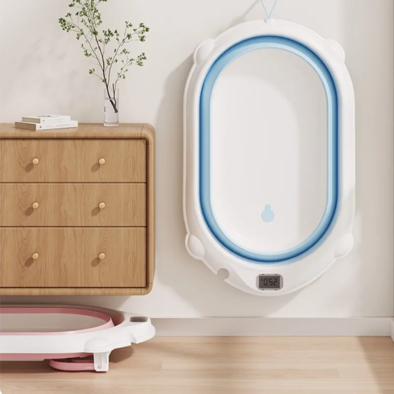 Bañera plegable con control de temperatura y base antideslizante