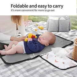 R6FD Colchoneta para cambiar el pañal plegable con patrón impreso