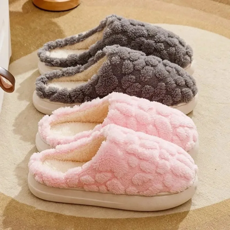 Zapatillas de casa antideslizantes térmicas de felpa con polar - imagen 3