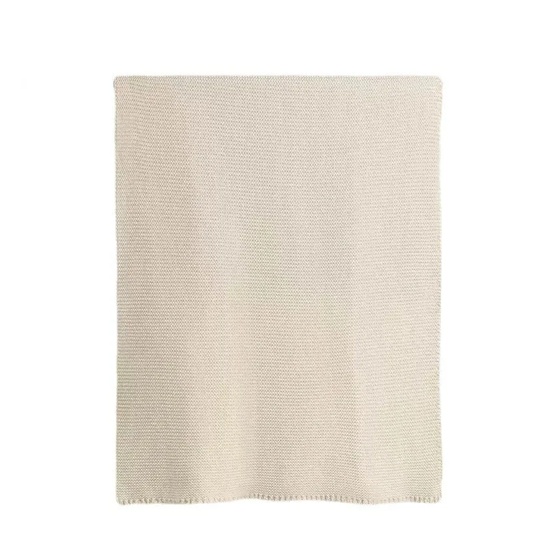 Manta para bebé tejida envolvente recién nacido beige - imagen 2