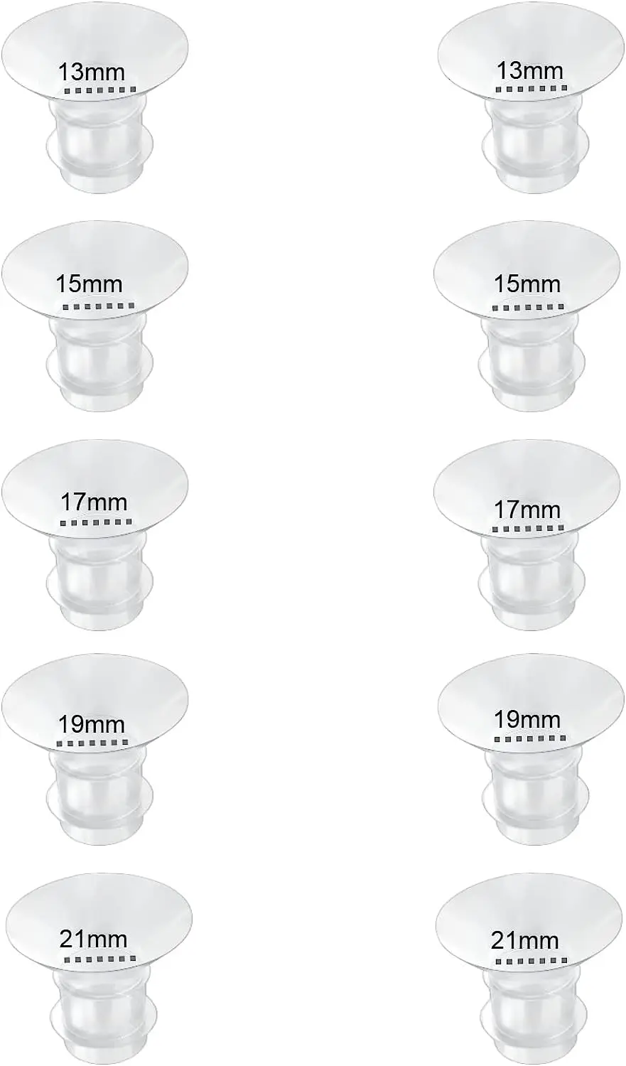 Insertos de brida para sacaleches compatibles Medela Momcozy Spectra
