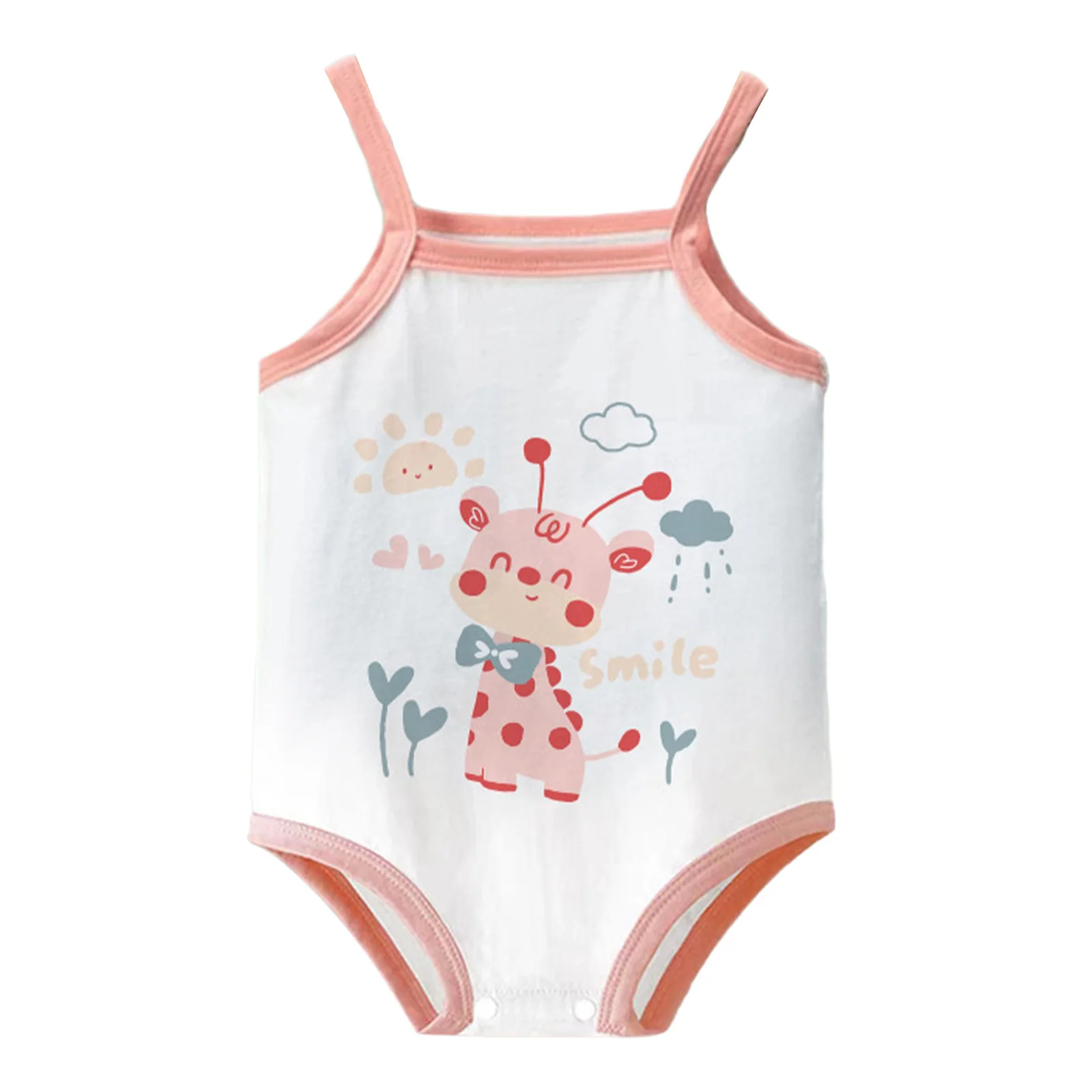 Pelele de algodón para niña con estampado de dibujos - imagen 2