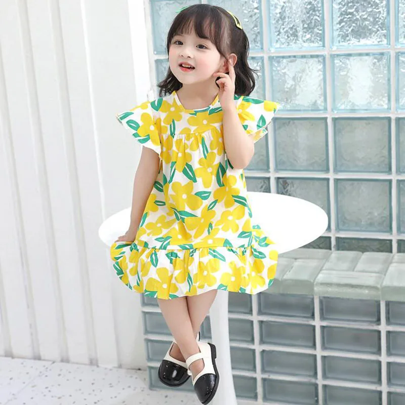 Vestido de niña de algodón con flores para fiestas de verano - imagen 5