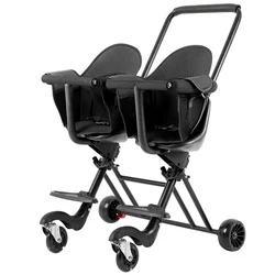 Cochecito doble infantil plegable para niños