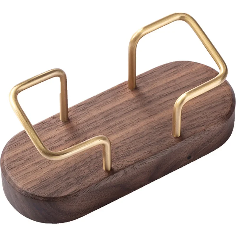 Tarjetero de madera ovalado para tarjetas de visita - Escritorio