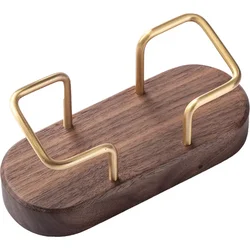 Tarjetero de madera ovalado para tarjetas de visita - Escritorio