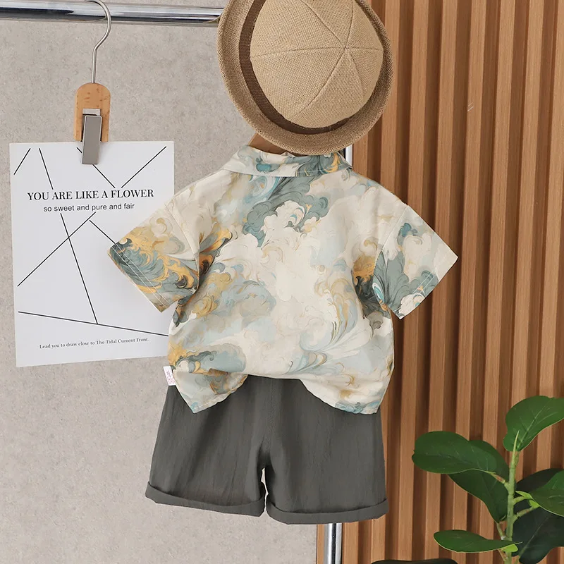 Conjunto verano algodón orgánico para bebé – Tops manga corta y shorts - imagen 4