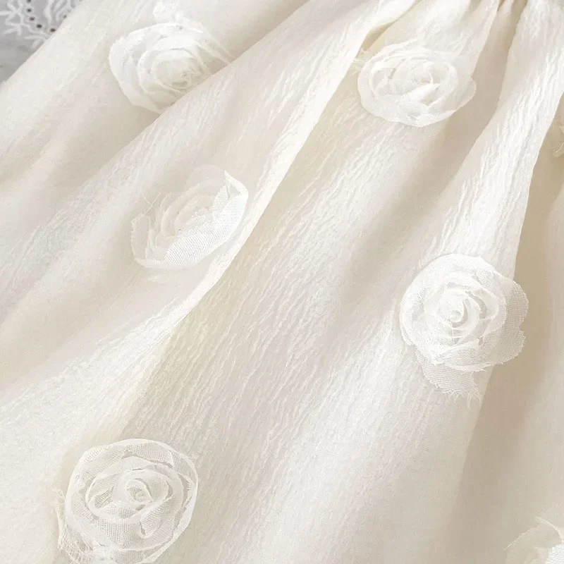 Body bebé de verano MILANCEL con flores en relieve y tirantes - imagen 4