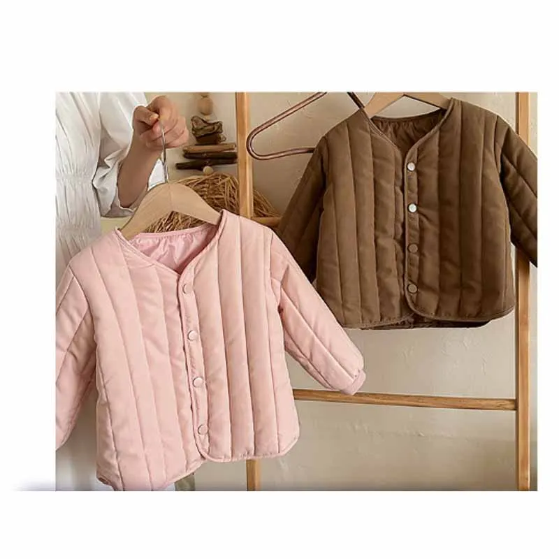 Chaqueta infantil de color sólido frontal