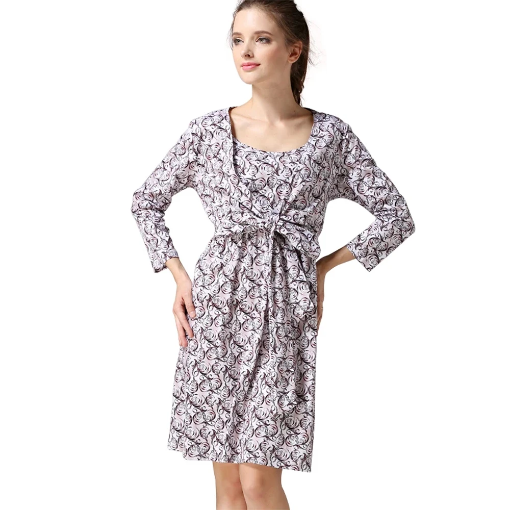 Vestido de lactancia de primavera para embarazo posparto cómodo - imagen 5