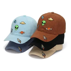 Gorra infantil de algodón con bordado espacial, para sol