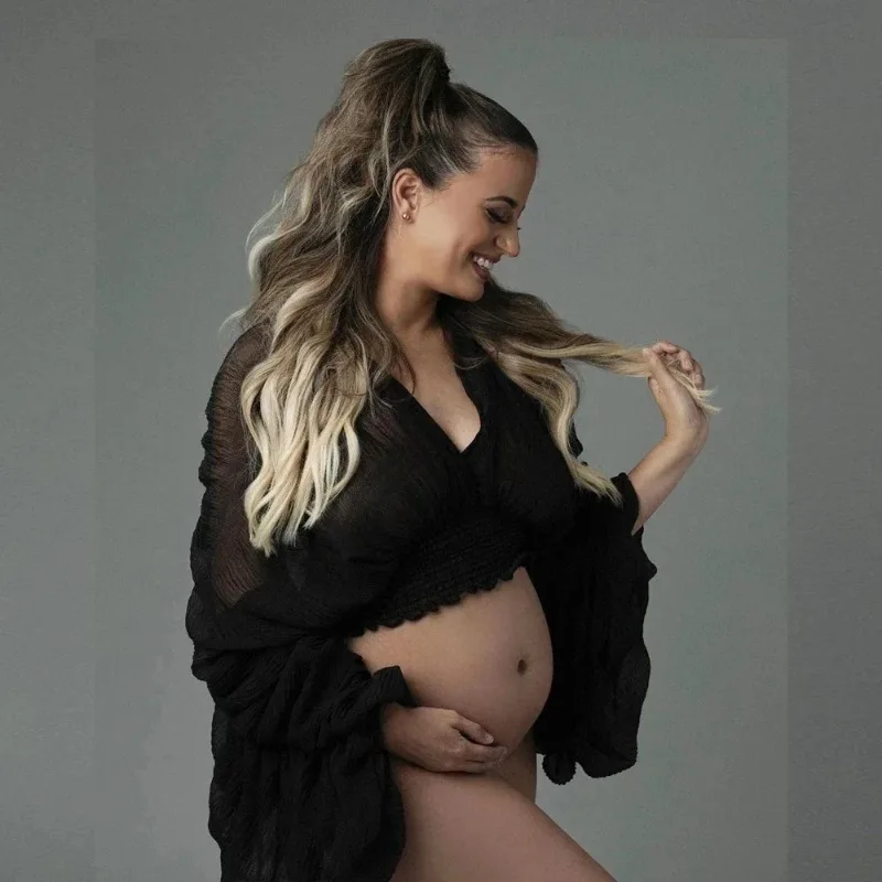 Vestido maternidad gasa para fotos de verano - imagen 2