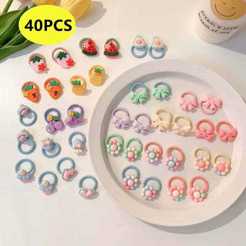 Accesorios para el cabello infantiles con pinzas y diademas elásticas - imagen 4