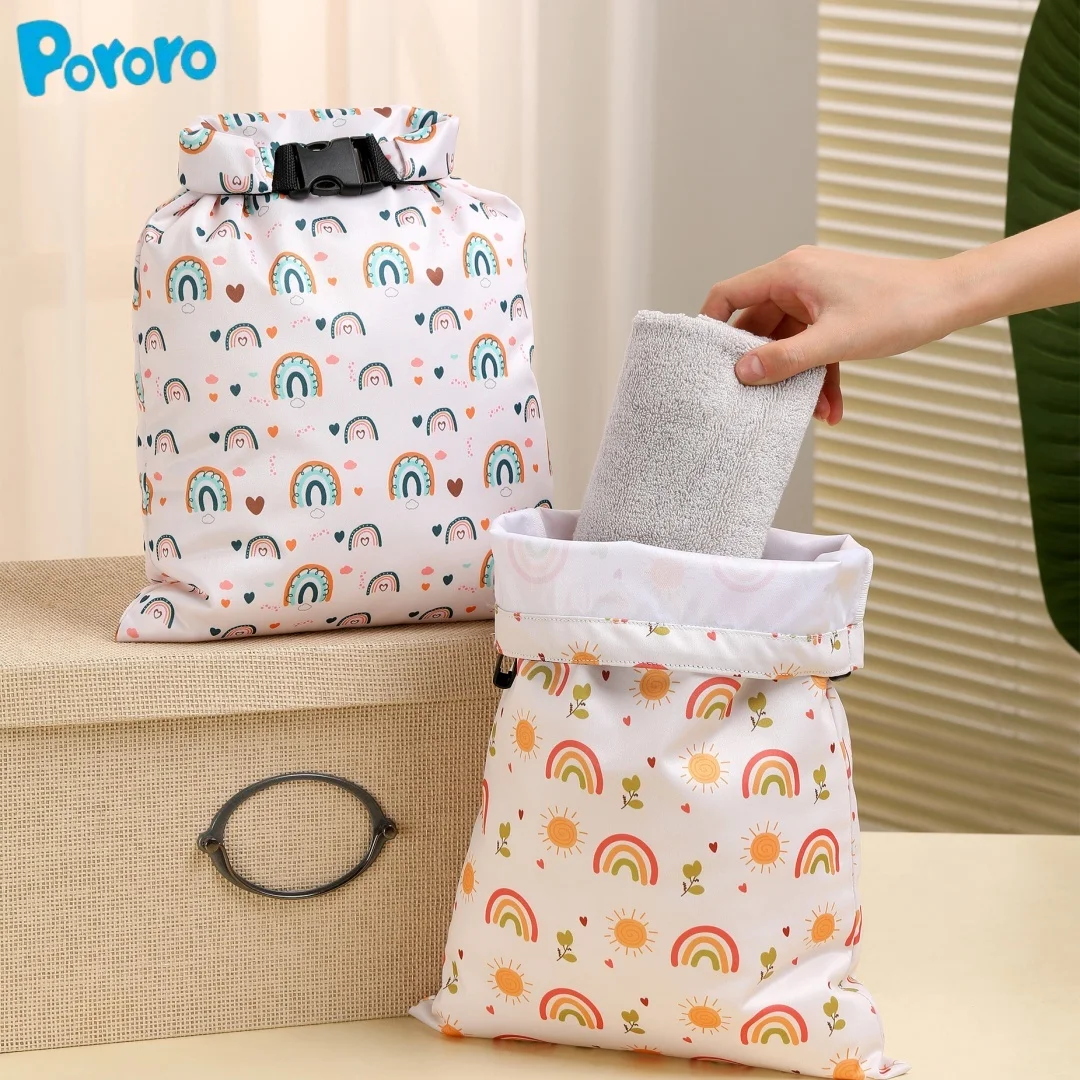 Bolsa de pañales impermeable doble uso seca y húmeda – Ecológica lavable - imagen 2