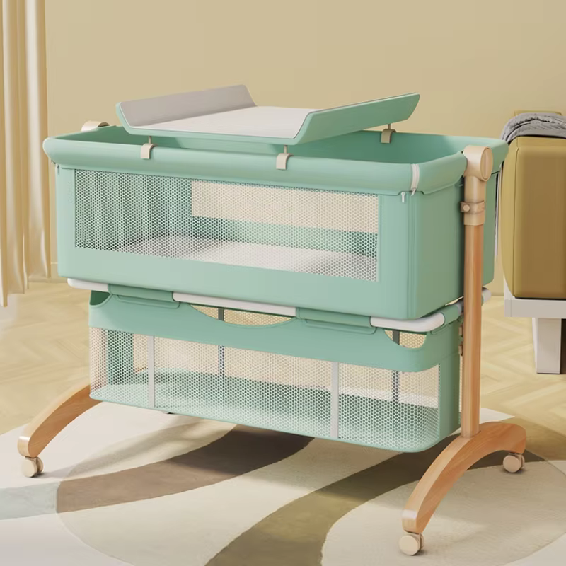 Cuna portafiable de madera con moisés – Ideal para viaje - imagen 4