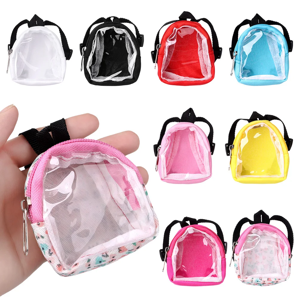 Mini mochila infantil transparente con llavero – Bolsa de viaje - imagen 2