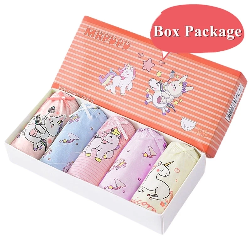 Bragas de algodón para niña con estampado de unicornio y arcoíris - imagen 2