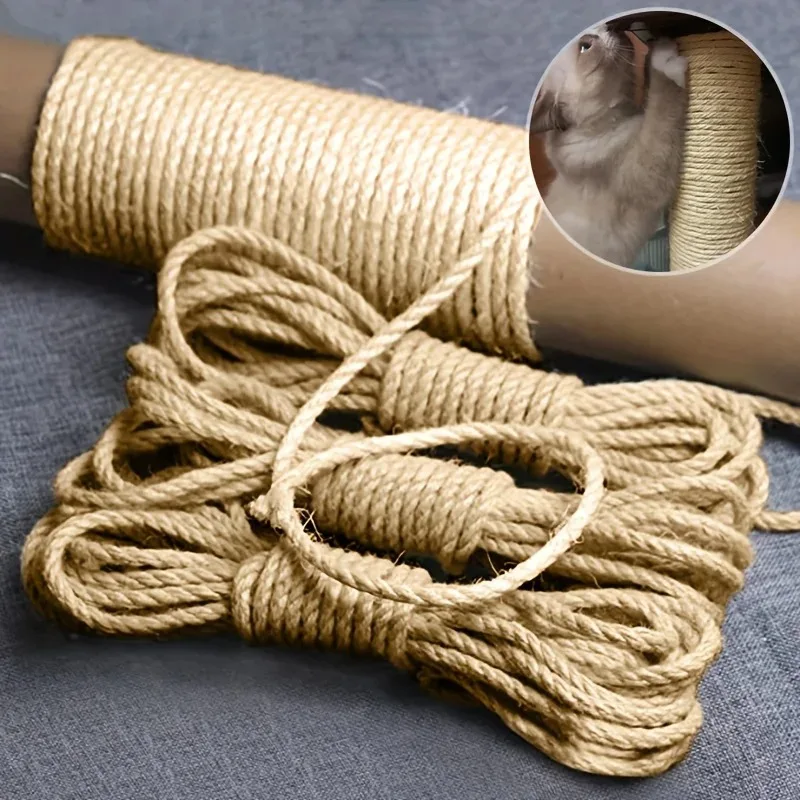 Cuerda de sisal natural para rascador gatos resistente - imagen 3