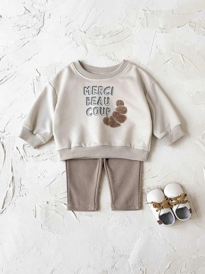 MILANCEL conjunto de bebé sudadera con capucha y pantalón de otoño