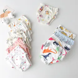Bragas de aprendizaje de algodón lavables, transpirables para baño
