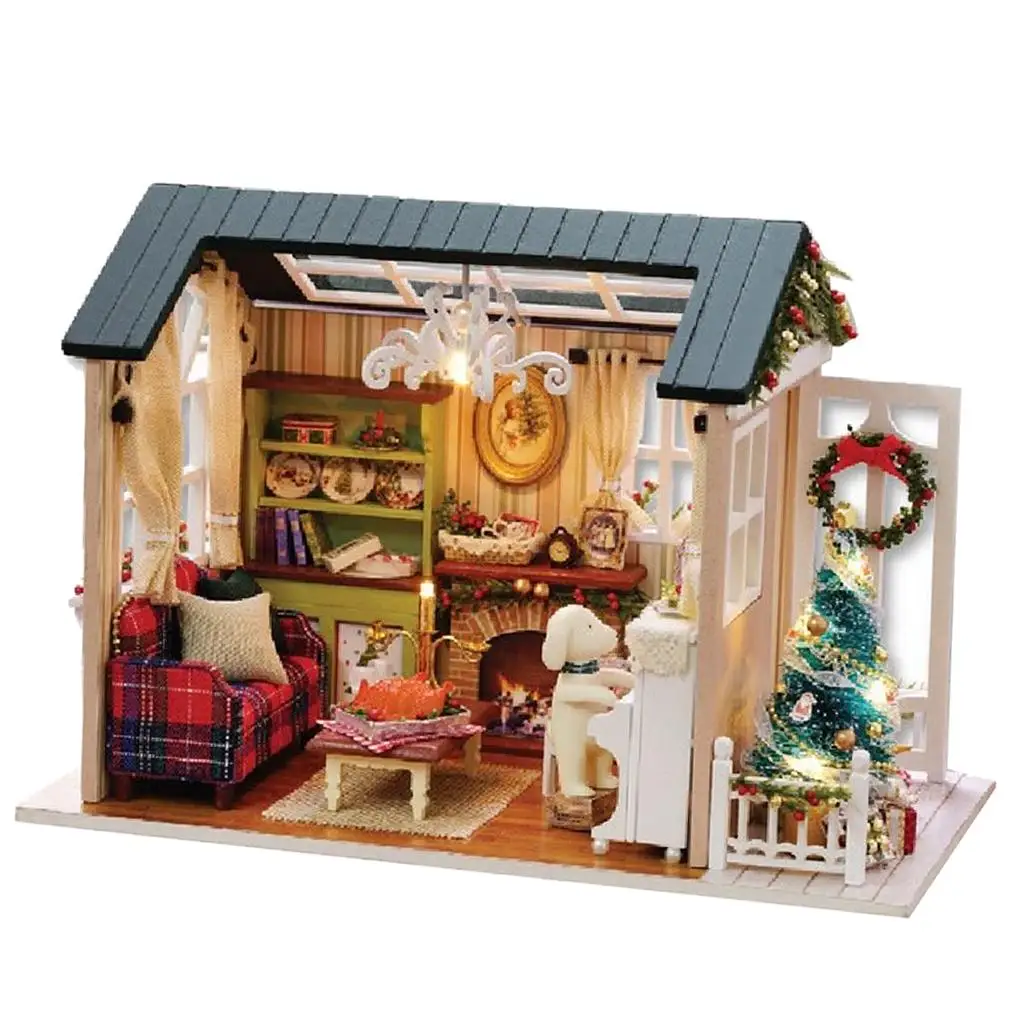Kit de muebles para casa de muñecas en miniatura de montaje vacacional - imagen 4