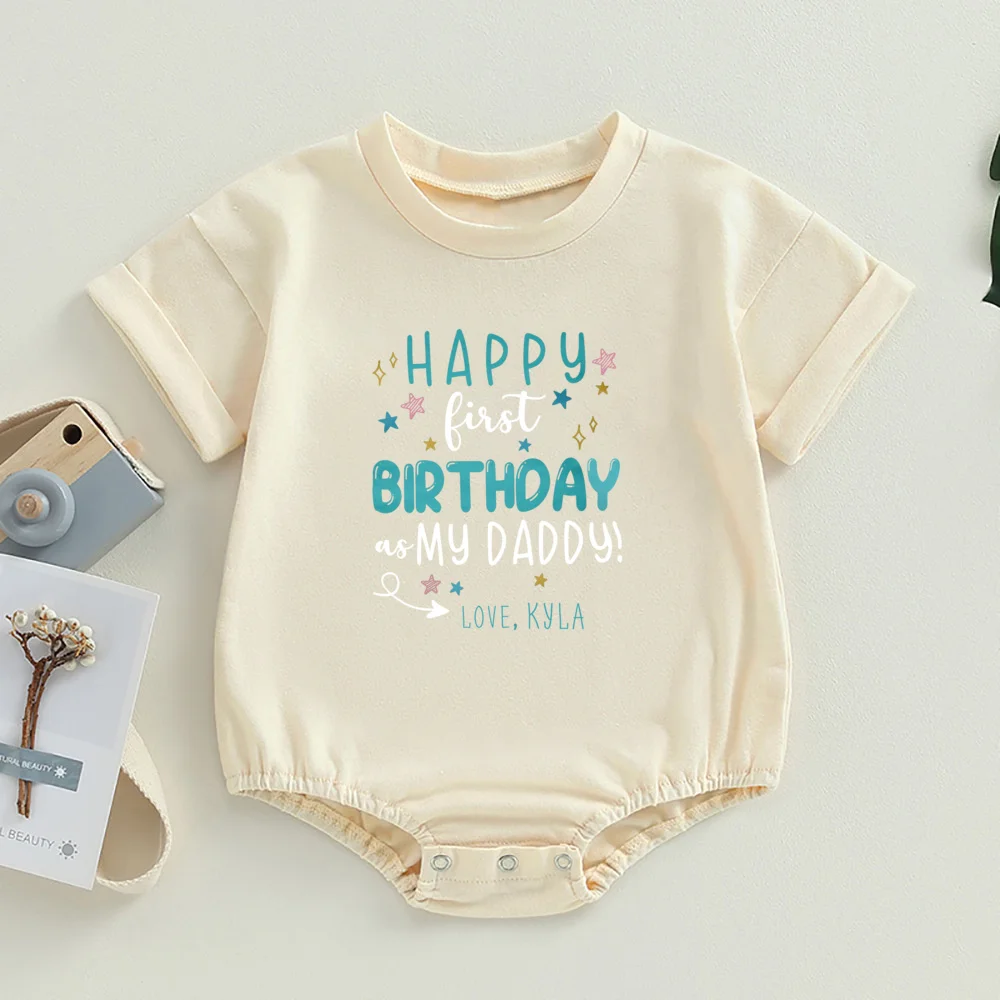 Mameluco de bebé algodón primer cumpleaños – Regalo Día del Padre - imagen 5