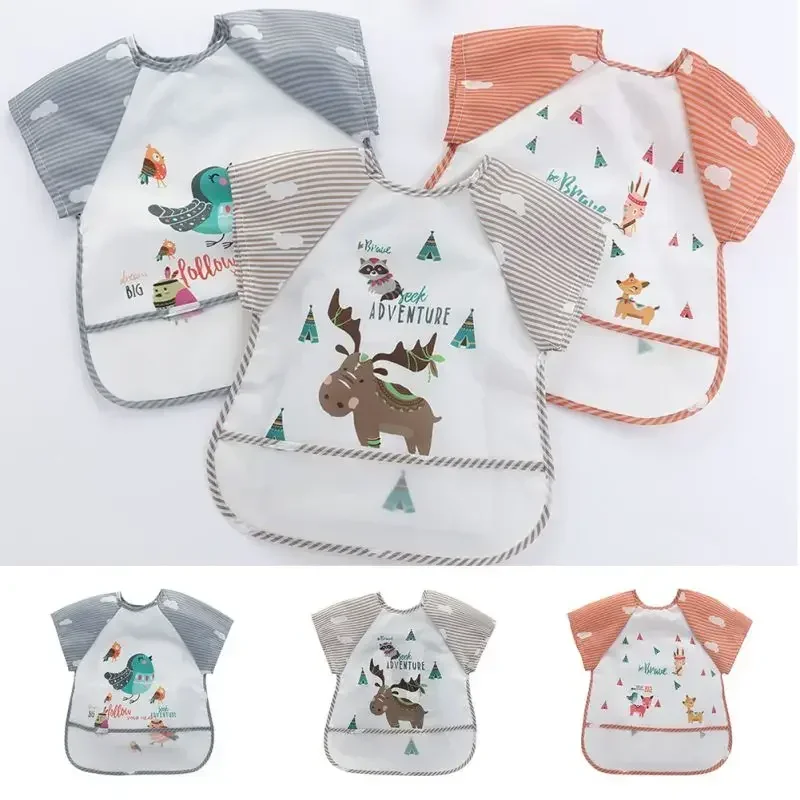 Babero-delantal para bebés con diseño de animales
