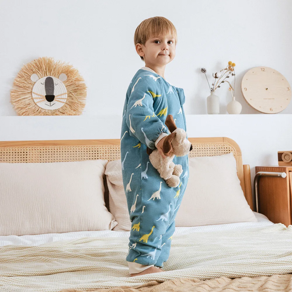 Mono pijama de dinosaurio para niños – Cálido invierno - imagen 5