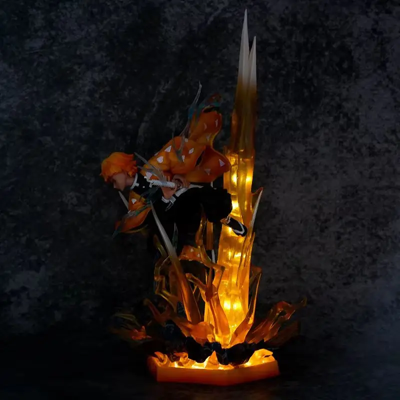 Figura de acción Zenitsu Demon Slayer con luz LED para regalo - imagen 4