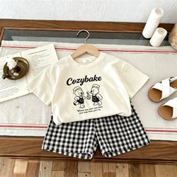 Conjunto de verano para niños: camiseta con dibujos y pantalón corto
