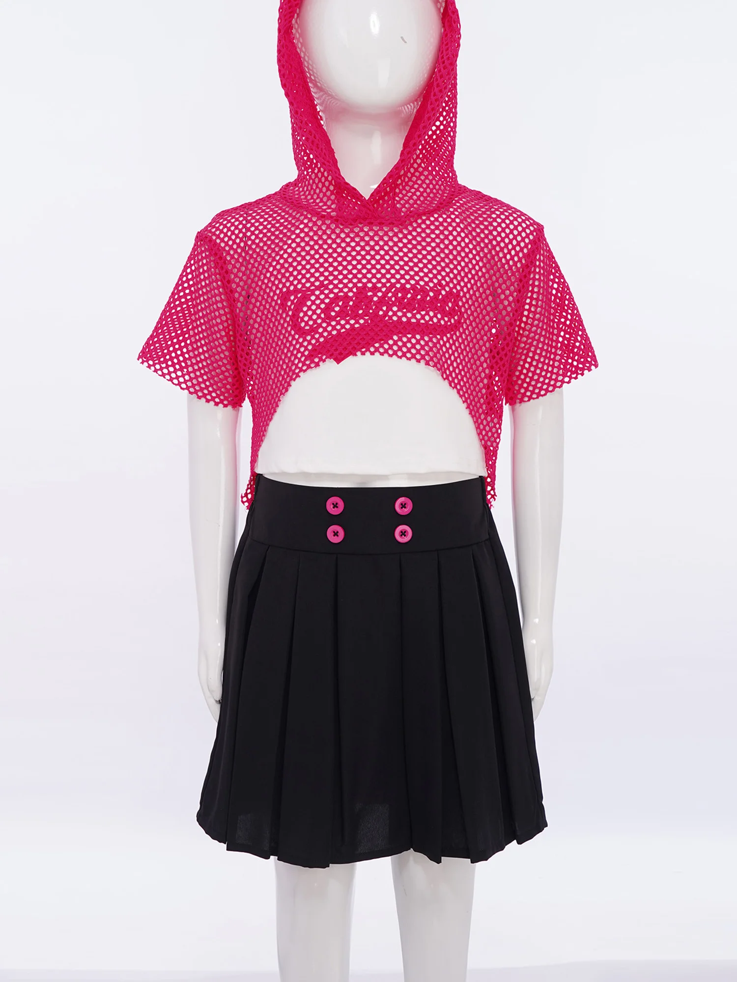 Conjunto de baile jazz para niñas con falda plisada y top - imagen 2