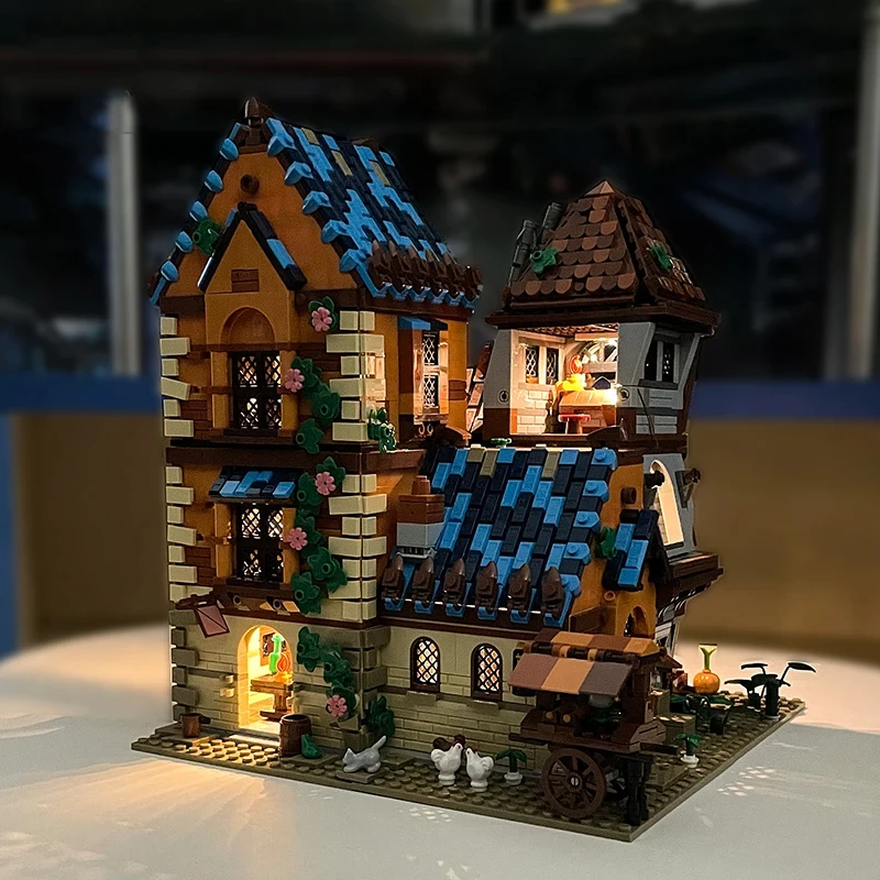 Set de construcción medieval taberna – Ladrillos creativos para adultos - imagen 5