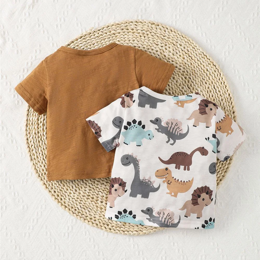 Camiseta infantil verde para niños pequeños
