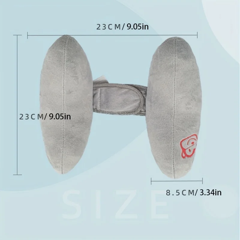 Almohada cervical para cochecito tipo platano con flor dibujitos - imagen 3