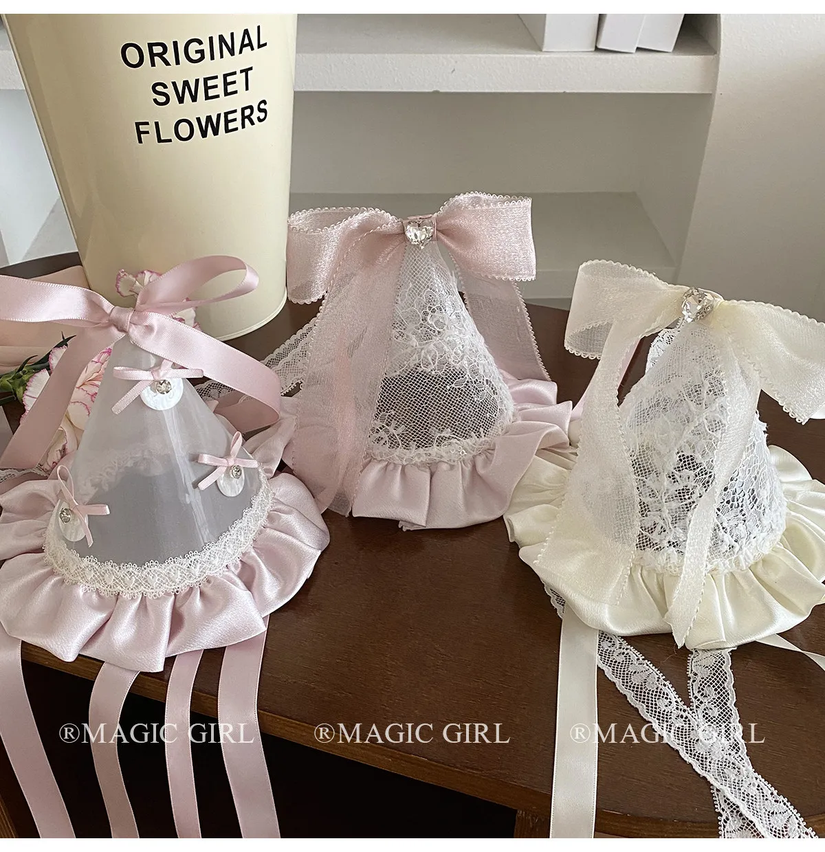 Sombrero de copa con lazo estilo princesa y hada para cumpleaños